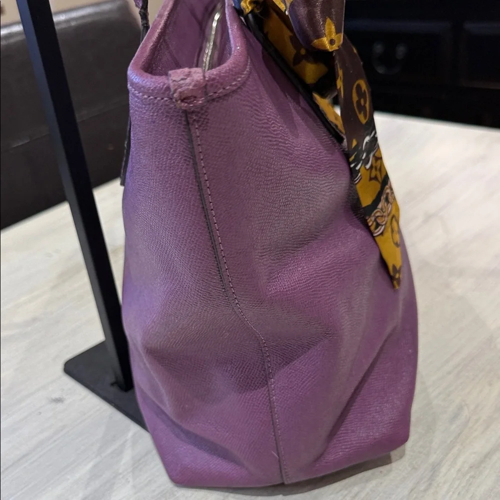 Coach Violet Tote Bag with Yellow Scarf - Picture 6 of 14